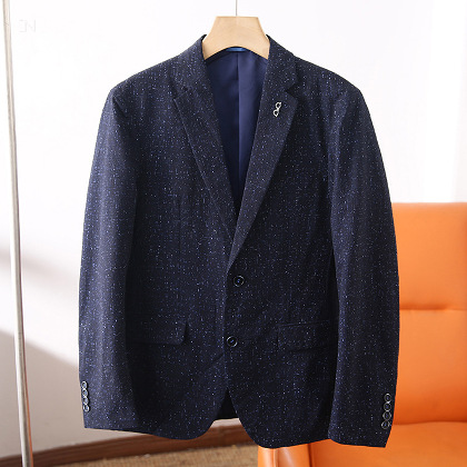 【S-5XL】】無地折り襟シングルブレスト長袖スーツジャケット